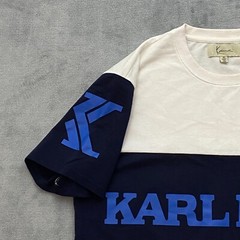 Vintage Karl Kani White Spell Out Logo T Shirt Mens XL Short Sleeve Tupac 90s