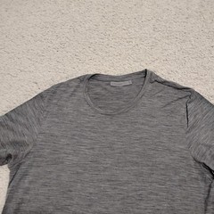 Icebreaker Shirt Mens Large Gray Wool Nylon Outdoor Hiking Base Layer Climbing