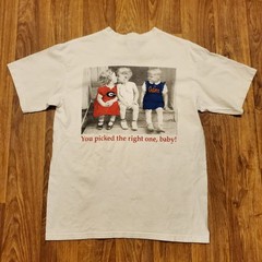 Vtg Georgia Bulldogs Shirt Adult Medium White The Right Choice 2003 Y2K