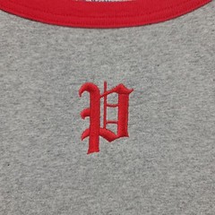 Champion shirt Men’s XL Sports Baseball Shirt Gray and Red 3/4 sleeve Raglan