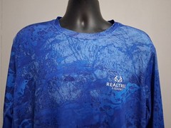 Realtree Fishing Shirt Men’s XL Blue Aquatic Nautical Coastal Summer lightweight