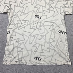 Vintage Obey Shirt Mens M White Geometric All Over Print Single Stitch 90s Tee