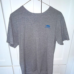 AFTCO Gray Fishing Graphic Logo Short Sleeve Crew Neck T-Shirt Mens L