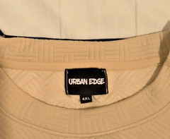 Men’s 4XL Beige Short Sleeve T-Shirt Crew Neck Casual Streetwear Oversized