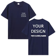 Custom Personalized Printed T-Shirt Logo Text Oversized Cotton Work Tee