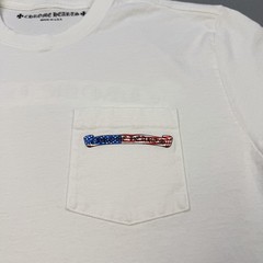 Chrome Hearts Shirt Mens Large White Matty Boy American Flag Pocket Patriotic