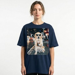 Golden Retriever Shades Cold Brew Neon Street Unisex T-Shirt Funny Dog Lover Tee