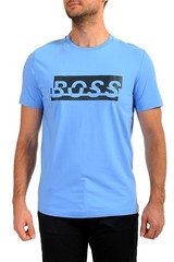 Hugo Boss Men’s “Tee 4_99” Blue Logo Print Short Sleeve T-Shirt US 2XL IT 56