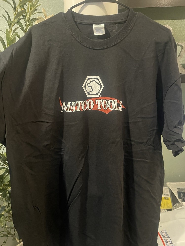 Matco Tools black men’s t-shirt with hot rod graphic and logo