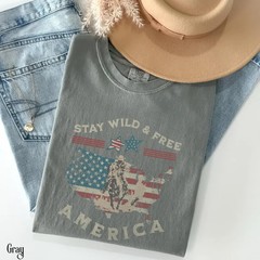 USA America Flag Comfort Tee Patriotic Shirt Gift