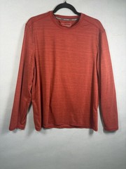 G.H. Bass & Co. Explorer Jersey Crew Neck Long Sleeve Red T-Shirt Men M