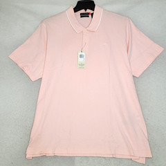 Dockers POLO Shirt Mens 2XL XXL Pink Golf Button Preppy Quick Dry Regular NWT
