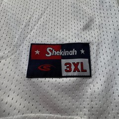 Shekinah West Side Football Jersey Mens 3XL White Navy Tackle Twill Mesh Y2K