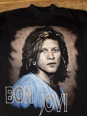 Vintage Bon Jovi T-Shirt Size Large Black 90s These Days Tour Rock Band Graphic
