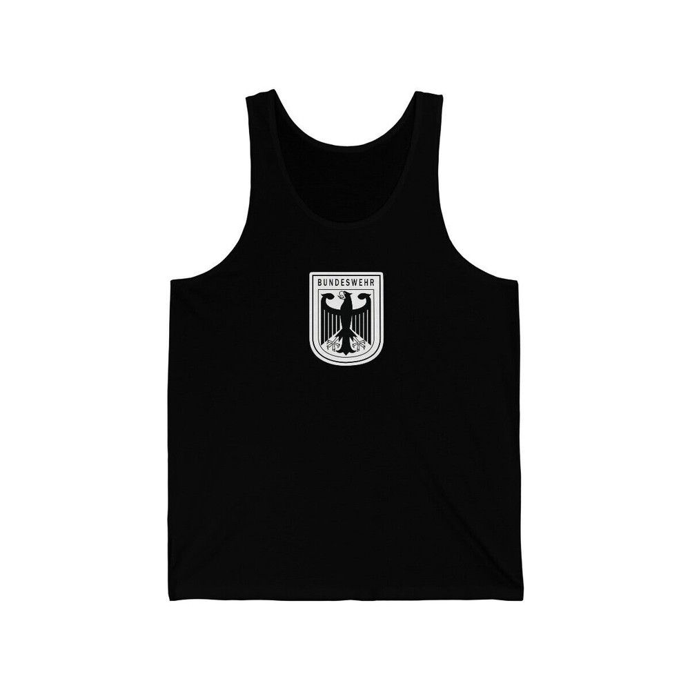 German Bundeswehr Eagle 100% cotton black tank top, S to 3XL, New, free shipping