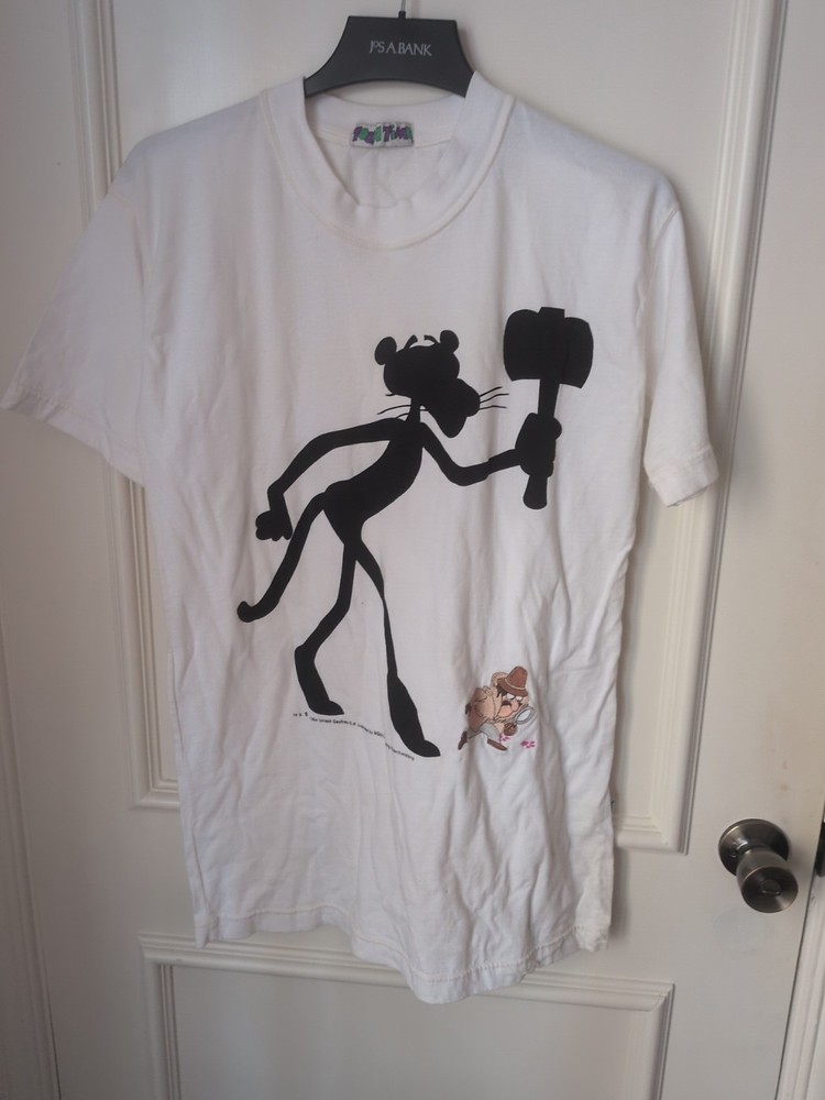 Vintage PINK PANTHER Shirt 1994 TOON TIME Size L 19×30 Embroidered RARE