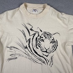 Vintage San Diego Zoo Shirt Mens Large Tiger Art Stedman Single Stitch Made USA