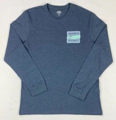IZOD Men’s Long Sleeve Saltwater Graphic T-Shirt, Sargasso Sea, 2X-Large Tall