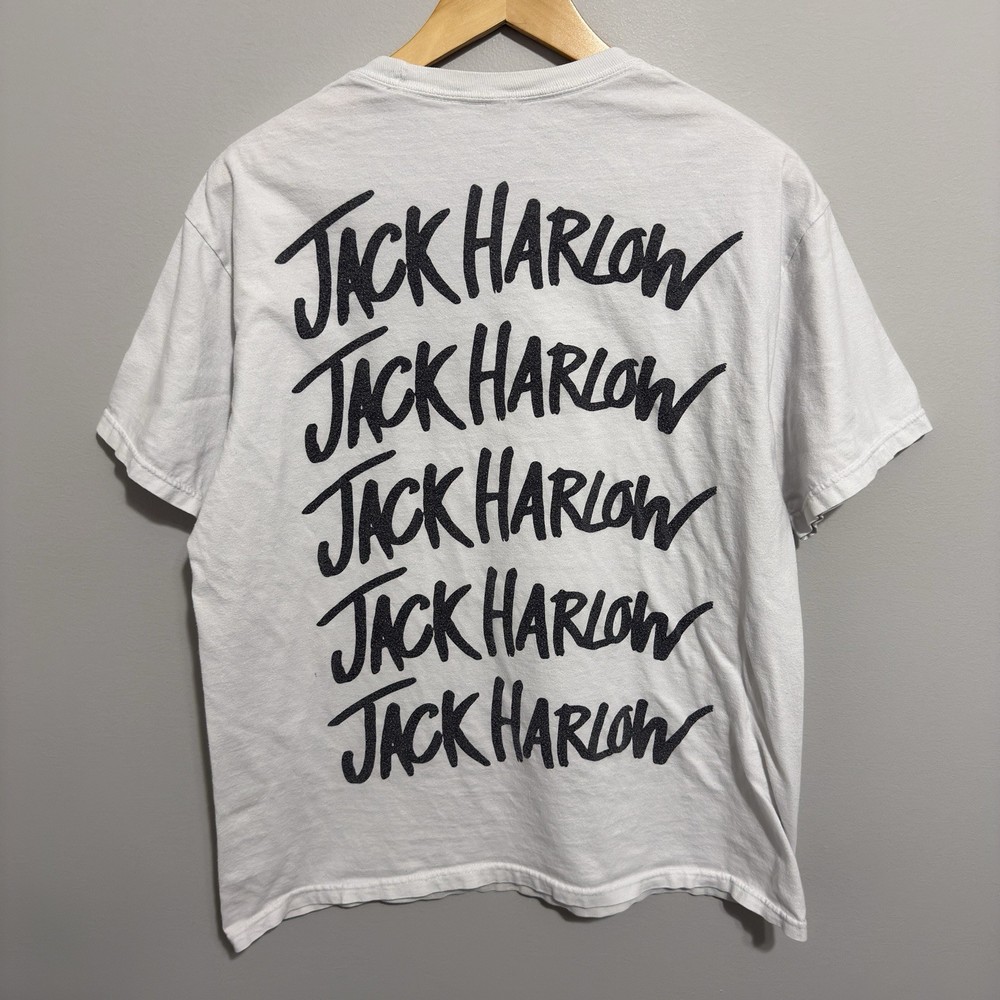 Jack Harlow T Shirt Adult Large Graphic Short Sleeve Rap Tee USA Made Two Sided