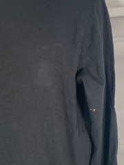 Theory Men’s Black Cosmos Essential Long-Sleeve T-Shirt Tee Size M