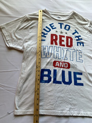 True to the red white and blue Mens tee shirt Size XL 46/48