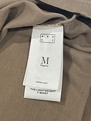 ASKET Lightweight T-Shirt Men’s Medium Taupe – SUPIMA Cotton – Excellent Conditi