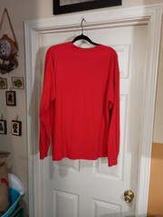 Gildan Mens Red Long Sleeve Logo Pullover XL