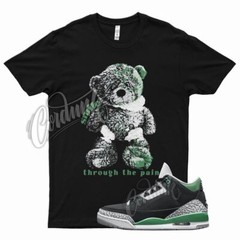 Black SMILE T Shirt for Air J1 3 Pine Green Cement Grey White Stadium Noble