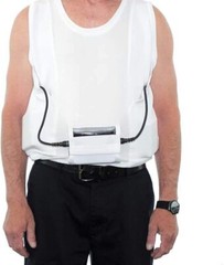 LVAD HeartMate 2 & 3 Sleeveless Tank Top Shirt for Men’s With Pockets White S-5X