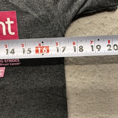 Breast Cancer Awareness Finish the Fight Jerzees Men’s Small Gray T-Shirt