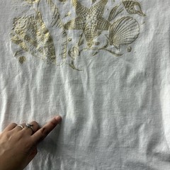 Vintage Oneita Shirt Mens XL White Seashell Seahorse Starfish Ocean Tee T-Shirt