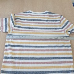 FatFace T Shirt Mens Medium Multicoloured Stripe Print Soft Feel Relaxed Coastal