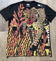 Heads or Tails Men’s Rainstones Beaded / Black / Tiger T-shirt Size XL