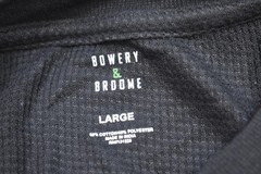 Bowery & Broome Shirt Mens Large Black Thermal Henley Long Sleeve Tagless
