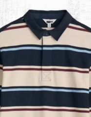 Men’s Seasalt T-shirt Cotton Collared Button Up Rugby Top Cotton Pockets Multi