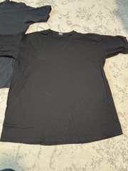 2- Mens 100% Cotton Casual T-Shirt Black White Short Sleeve Tee Crew Neck V-Neck