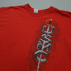 Vintage USMC Shirt Mens XXL 2XL Red United States Marine Corps USA Military Tee