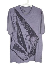Volcom Stone Men’s Large Slim Fit Graphic Tee Heather Purple Lilac Skate Surf