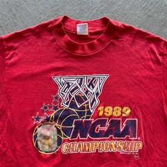 Vintage 1989 NCAA Championship Shirt Size Large Red Wolverines Seton Hall Pirate