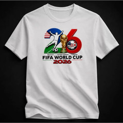 FIFA World Cup 2026 T-Shirt Soccer Graphic Tee Football Fan 26 Trophy