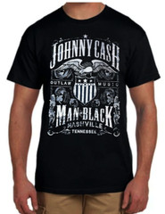 JOHNNY CASH NASHVILLE PUNK ROCK Black T Shirt