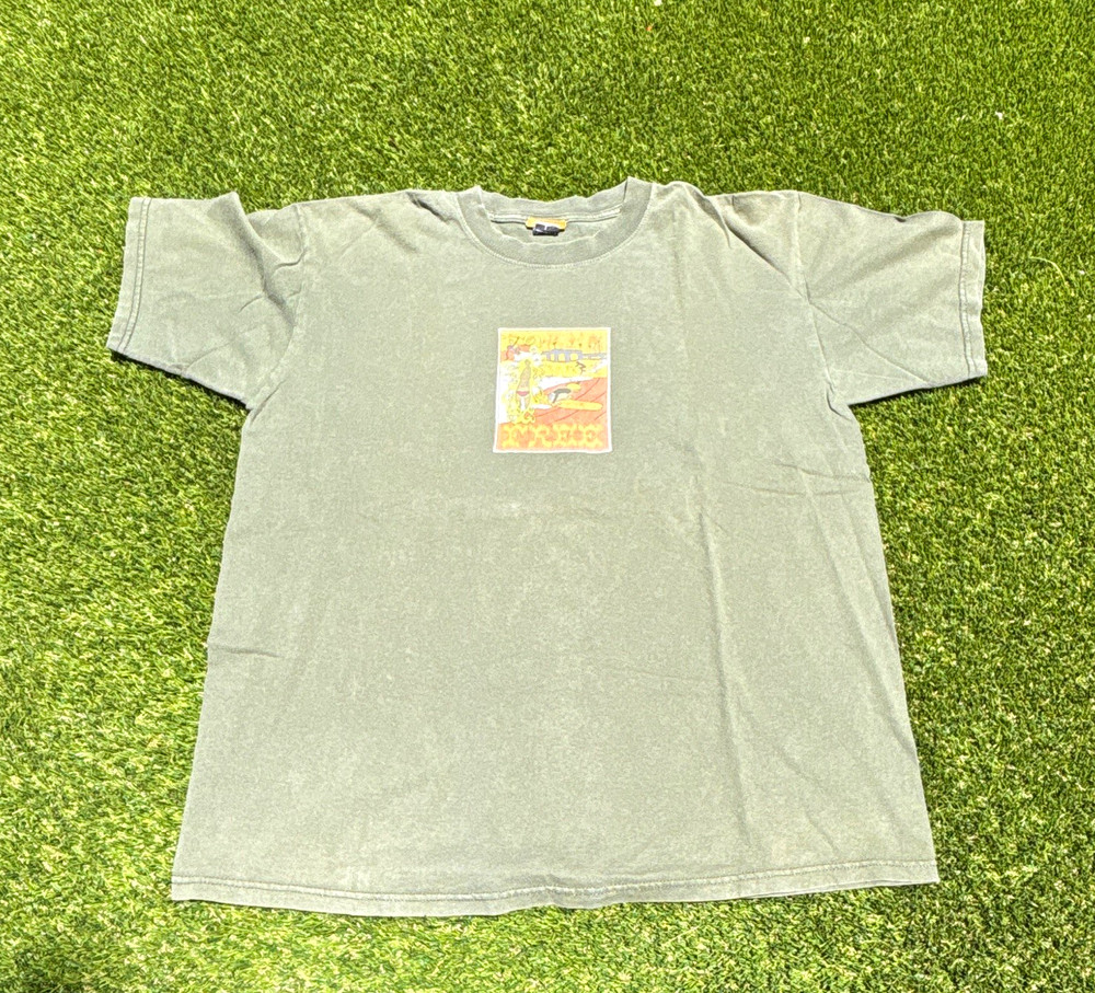 Vintage BYRD Graphic Print Crew Neck Short Sleeve T-Shirt Men’s L Green