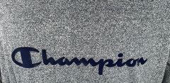 Champian Mens Shirt Two Xtra Large Appliqued Script Logo Easy Care Stretch Blue