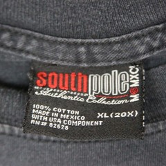 JNCO Type South Pole Mens XL Black Graphic T Shirt Grunge Skater Retro Y2K