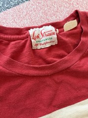 LVC Levi’s Vintage Clothing Sportswear Red/White Striped Pocket Tee M 1950s