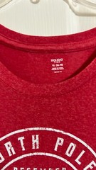 Santa North Pole World Tour December 25th Graphic Red Crew Neck XL T-Shirt