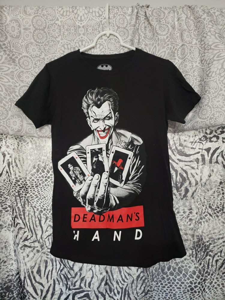 Dc Comics Joker Deadmans Hand Graphic T-Shirt Size Small D2