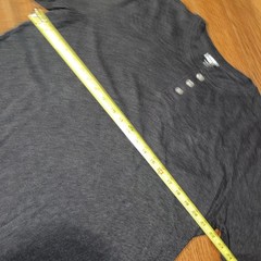Lands’ End Henley Super T Men’s Large Tall 42-44 Short Sleeve Charcoal EUC