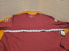 Ariat Elevated LS T-shirt Men’s M Double-Sided Est 1993 Flag USA Outdoor
