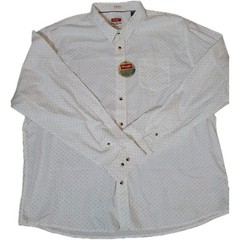 Brand New W/ Tag White Wrangler button-up shirt with star design NWT Size 3XL